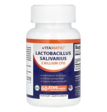Vitamatic, Lactobacillus salivarius, 2 млрд КУО, 60 капсул DRC