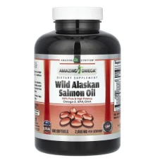 Amazing Nutrition, жир дикого аляскинського лосося, 2000 мг, 180 капсул