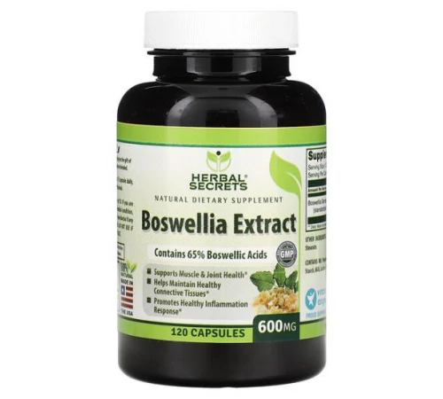 Herbal Secrets, екстракт босвелії, 600 мг, 120 капсул