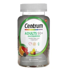Centrum, мультижувальні мармеладки для дорослих від 50 років, асорті з натуральних фруктів, 90 жувальних мармеладок