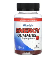 Absolute Nutrition, Енергетичні жувальні таблетки, малина, 60 жувальних таблеток