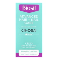 Biosil, Покращений засіб для догляду за волоссям і нігтями, біотин, 30 оригінальних капсул