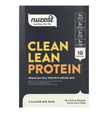 Nuzest, Clean Lean Protein, змішана упаковка з 4 смаками, 10 пакетиків по 25 г (0,9 унції)