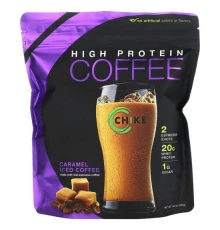 Chike Nutrition, холодна кава з високим вмістом білка, карамель, 420 г (14,8 унції)
