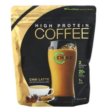 Chike Nutrition, кава з високим вмістом білка, чай лате, 455 г (16 унцій)
