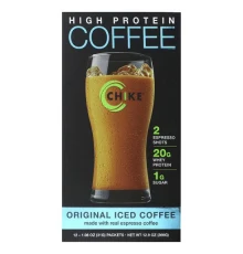 Chike Nutrition, холодна кава з високим вмістом білка, оригінальна, 12 пакетиків по 31 г (1,08 унції)