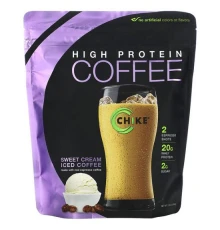 Chike Nutrition, холодна кава з високим вмістом білка, солодкі вершки, 504 г (17,8 унції)