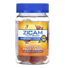 Zicam, Cold Remedy, лікувальні фруктові таблетки, асорті з фруктів, 25 крапель