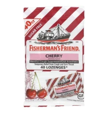 Fisherman's Friend, пастилки для придушення кашлю з ментолом, без цукру, вишня, 40 шт