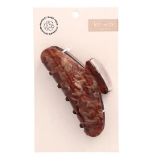 Kitsch, Marble Claw Clip, Brunette, 1 Clip