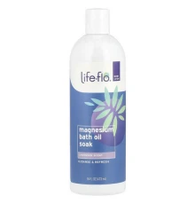 Life-flo, Магнієве масло для ванни, лаванда, 16 рідких унцій (473 мл)