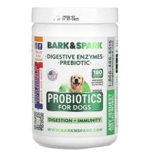 Bark&Spark, Probiotics For Dogs, курка, 180 м’яких жувальних таблеток, 432 г (15,2 унції)